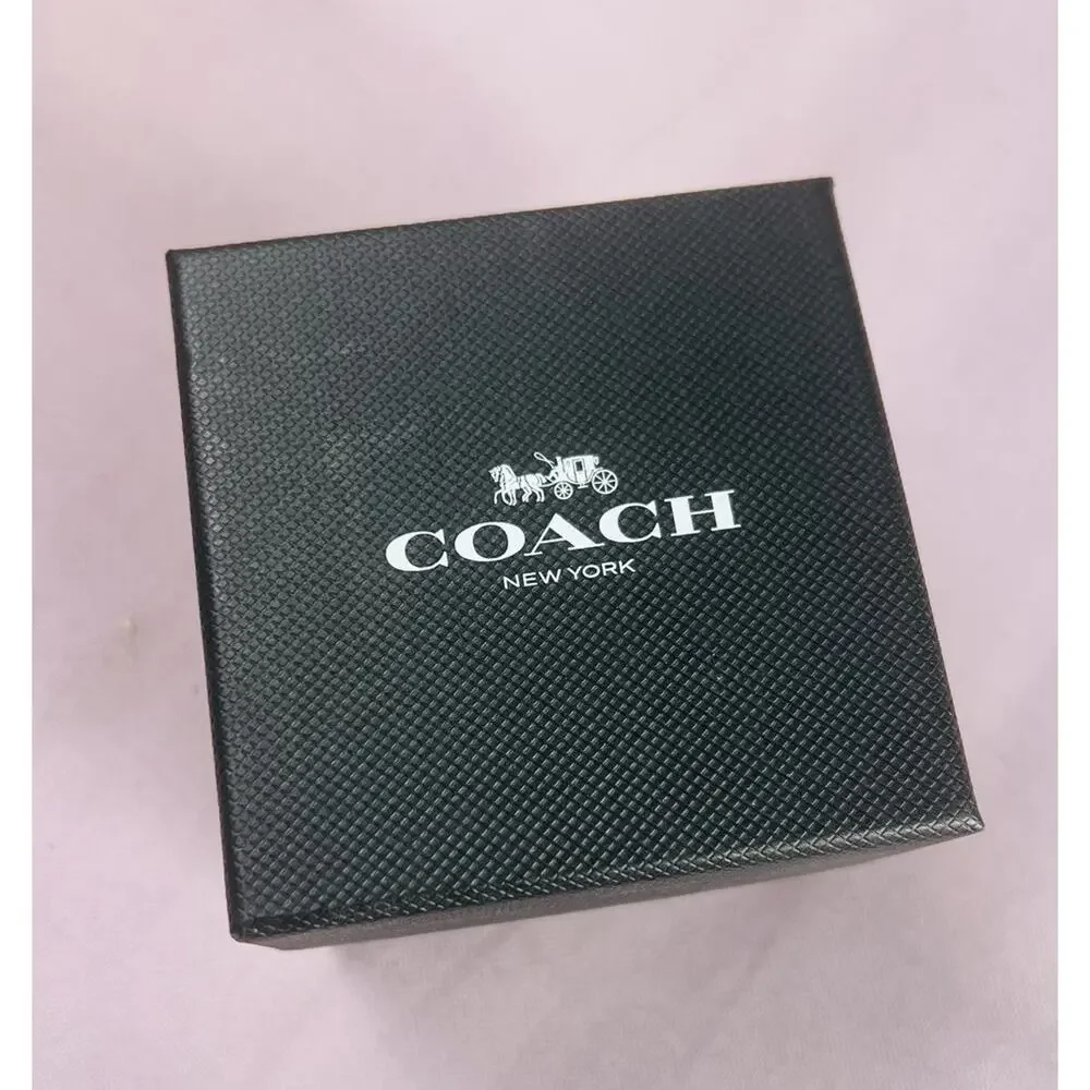 Coach black small storage gift box with lid 3.25x3.35x3” BOX ONLY